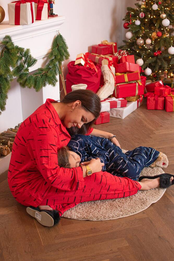 718 Madeleine Cat Love Női Forex pizsama - piros