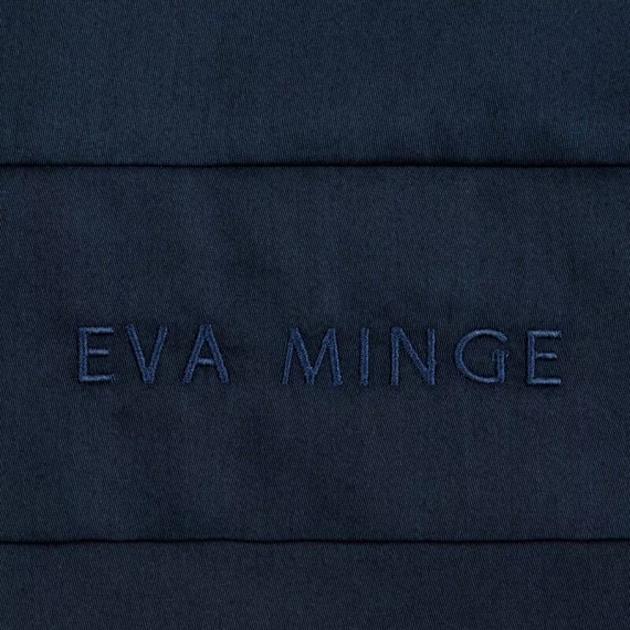 1F Elegáns szatén ágynemű Eva Minge Eurofirany tengerészkék | makroszatén 100% pamut