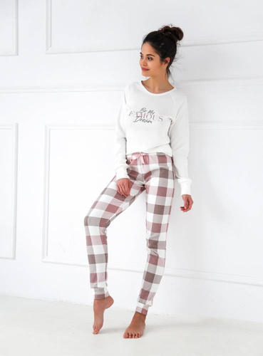 Joselyn Női pizsama Sensis Interlock - krém színű