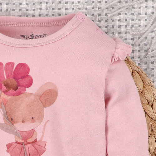 Nini baba body Little Mouse 100% organikus pamut, Lengyel gyártás