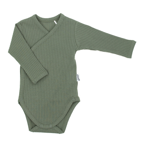 218096 Yogi Bear baba bodysuit Nicol - pamut, hosszú ujjú, bordás, bordázott