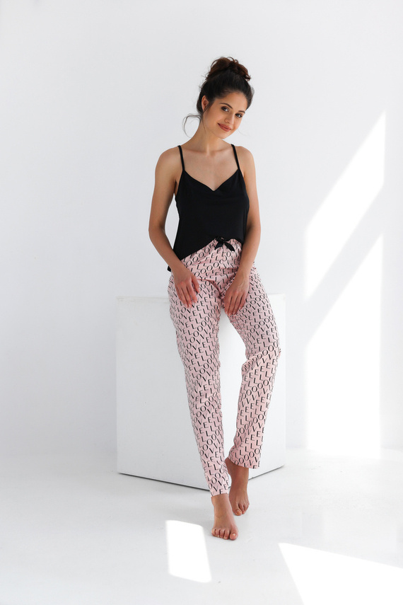 Paula Sensis női pizsama - fekete