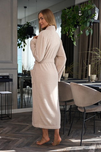 Női köntös L&L Celeste 2558 angóra - hosszú, meleg, elegáns szabású