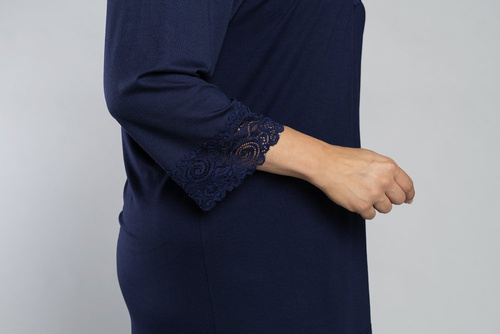 Izyda pizsama 3/4 ujjú, 3/4 nadrág olasz divat - tengerészkék