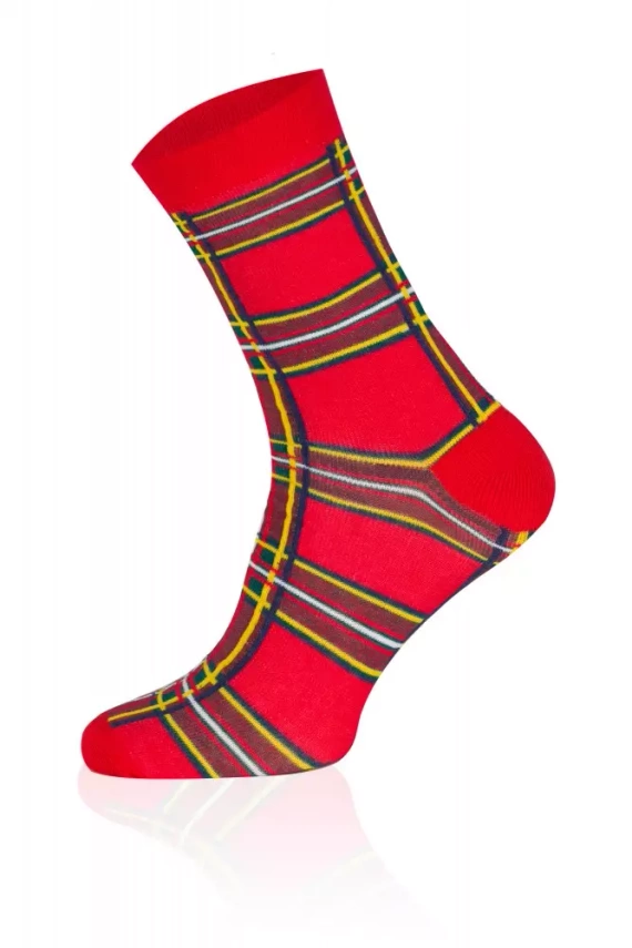 S127D Mikulás hosszú zokni olasz divat piros