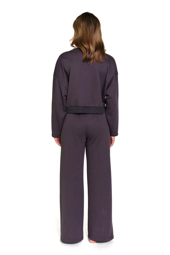 7360 Doctor Nap - Női pamut tréningruha széles nadrággal | Lengyel gyártás - fume