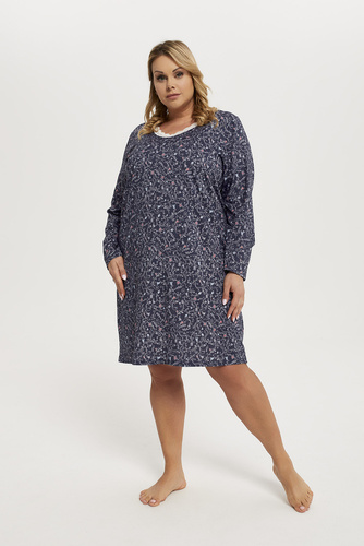 Flora hosszú ujjú hálóing Olasz divat - print