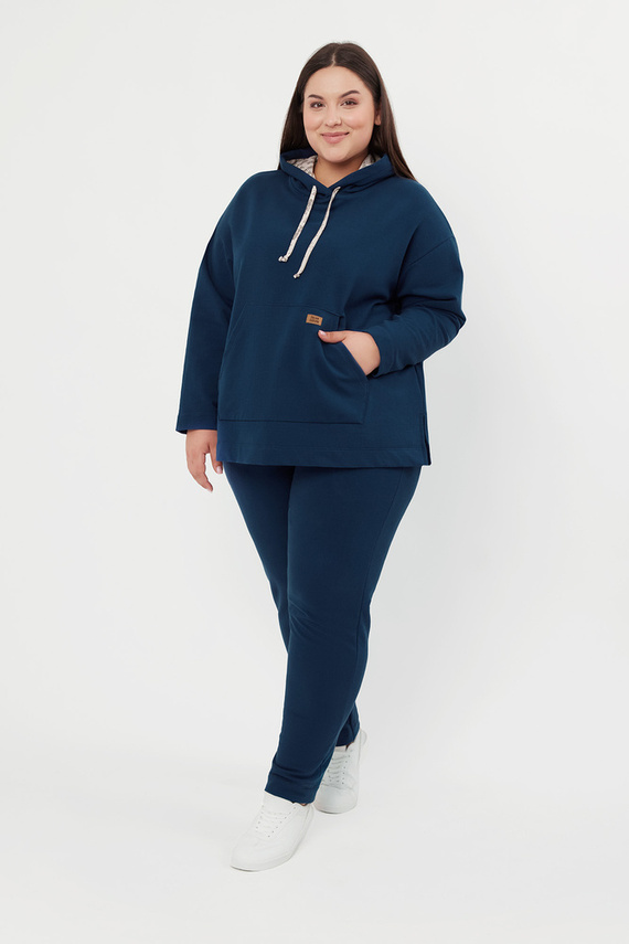 Lagos Női kapucnis pulóver Olasz divat - farmer