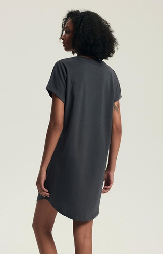 43687 Danna Női ing Henderson szürke - pamut, rövid ujjú, nyomtatott, nyomtatott