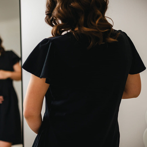 Linda Terhességi kigombolt ing Eevi fekete - szoptatáshoz, rugalmas, légáteresztő, lengyel minőségű