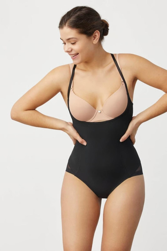 Body modellező nyitott mellrésszel 19621 Ysabel Mora karcsúsító fekete