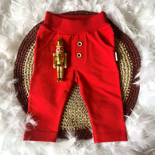 Mamatti melegítőnadrág SM014 Boldog karácsonyt - piros, pamut