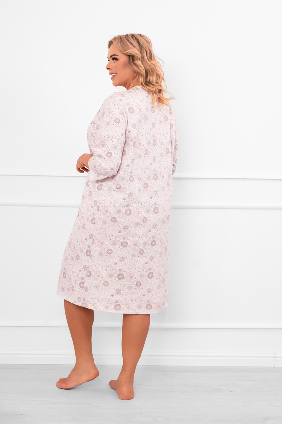 Női hálóing Galea - pamut, gombok, 3/4-es ujjú Olasz Divat