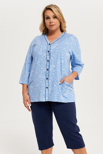 Jomala Női pizsama 3/4 ujjú, 3/4 nadrág Olasz Divat