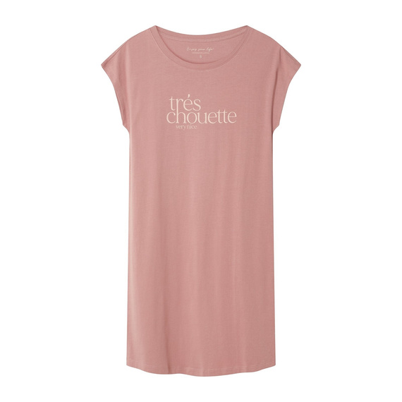 Női hálóing 44490 Emela barack Henderson, 100% pamut, rövid ujjú, félköríves nyakkivágás, női hálóing 44490 Emela, 100% pamut, rövid ujjú, félköríves nyakkivágás