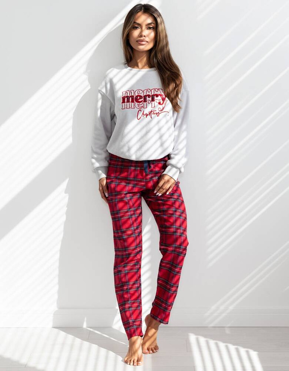 Gween Soft/Flannel női pizsama Sensis - szürke