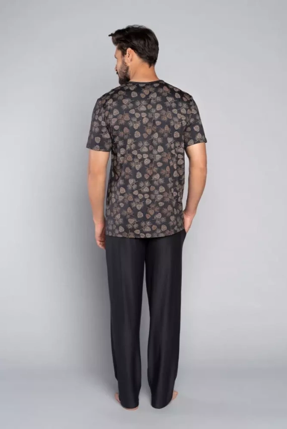 Pinus pizsama Férfi rövid ujjú, hosszú nadrág olasz divat - print/grafit