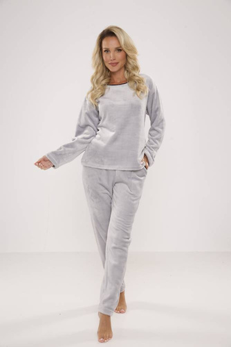 669 Puha női pizsama De Lafense - szürke