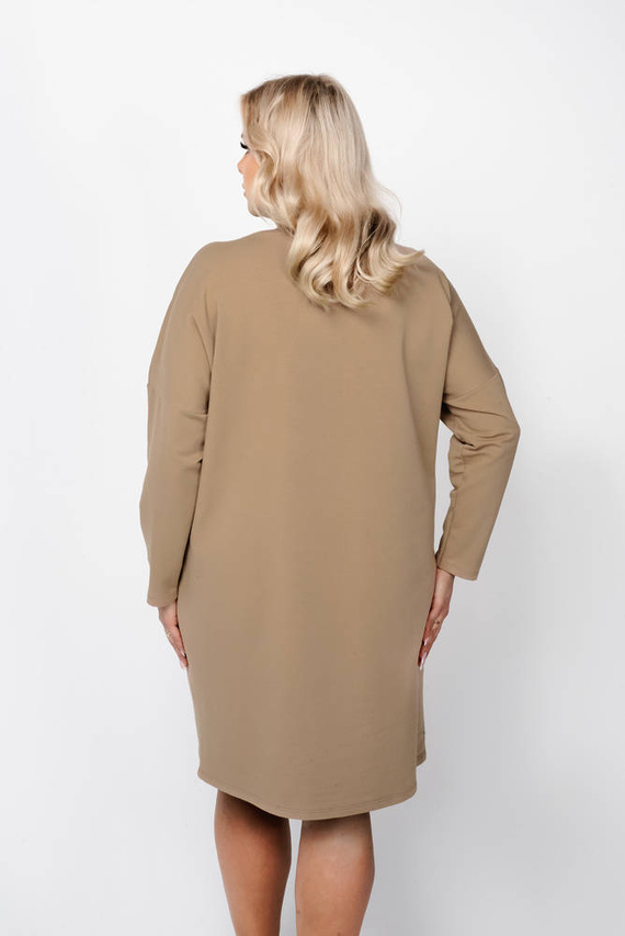 Karina női hosszú ujjú tunika Italian Fashion - camel