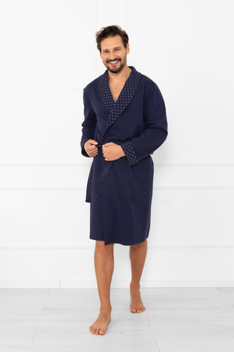 Gerard férfi háziköntös - 100% pamut, klasszikus szabás, elegáns kivitelben Olasz Divat