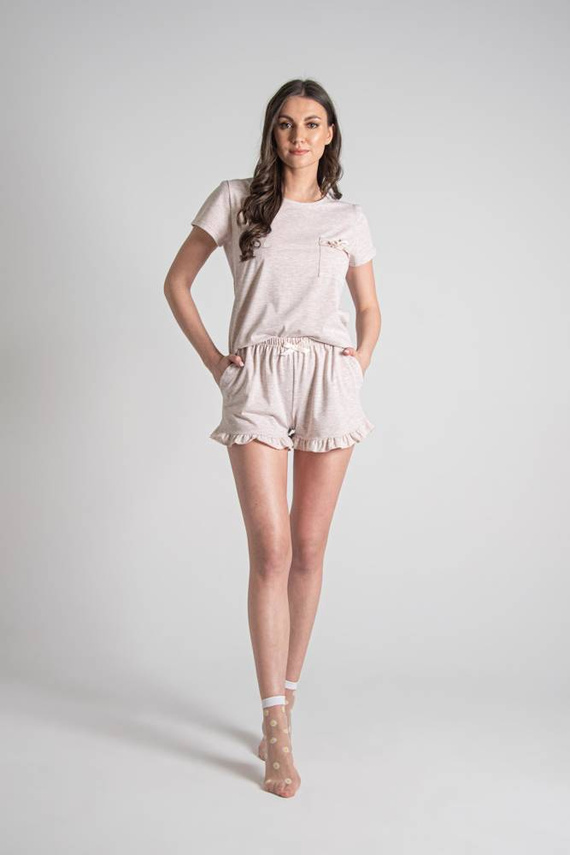 678 Mariposa II Forex női pizsama - bézs melange