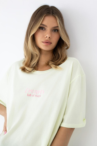 Savanna Sensis lime női hálóing pamut könnyű kényelmes