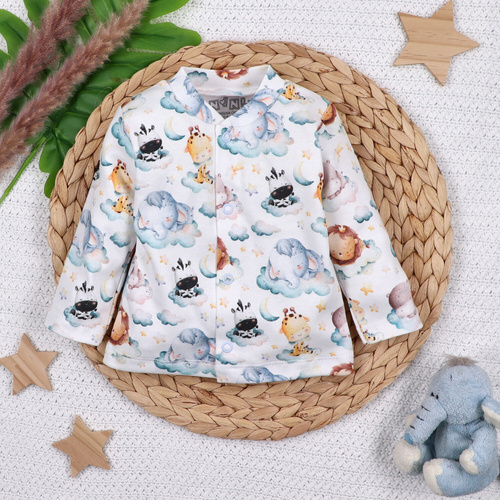 ABN-5610 Nini's Little Dreamers organikus pamut baba kaftán - nikkelmentes nyomógombok, biztonságos és kényelmes a baba számára