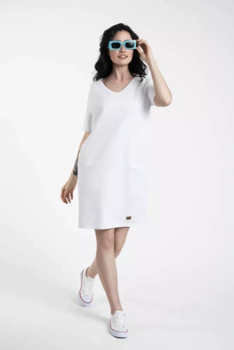 Karina Női rövid ujjú tunika Italian Fashion - fehér