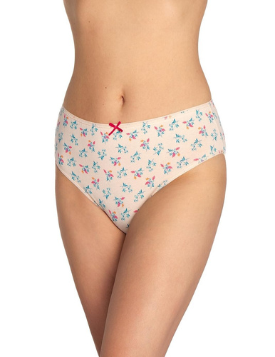 Női bugyi L-120BI-94 Lama fekete-piros-pamut, 3 csomag, kényelmes és klasszikus