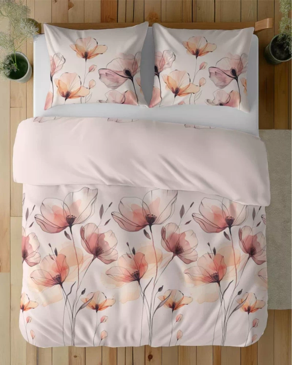 5492 A Detexpol Satin Stories világos rózsaszín | 100% pamut, szaténszövés, cipzár, ajándékcsomagolás