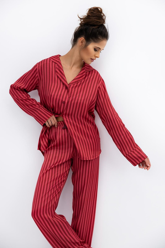 Rosemary Sensis női pizsama - viszkóz, cipzáras, csíkos