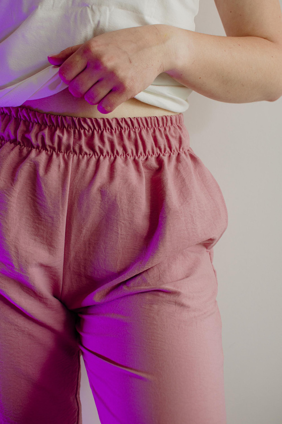 Maeve 875 De Lafense női pizsamanadrág - hosszú, egyszínű, zsebekkel - rózsaszín