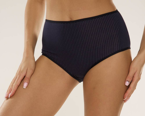 018 Sara De lafense magas szárú alsónadrág - tengerészkék pöttyös