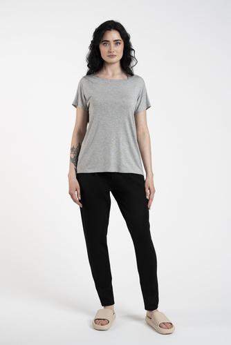 Ksenia Blúz rövid ujjú olasz divat - szürke