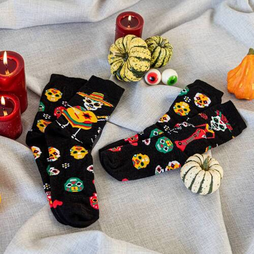 S134D Muerto hosszú zokni olasz divat - fekete