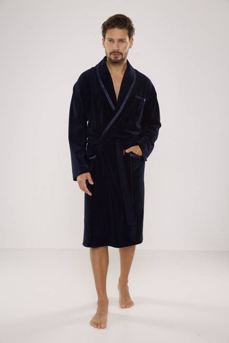 666 Ronaldo férfi köntös De Lafense - tengerészkék