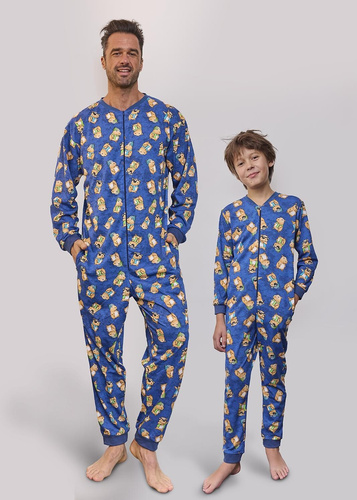 196/319 Capybara 2 Cornette férfi overál - pamut, farmer, vidám mintával