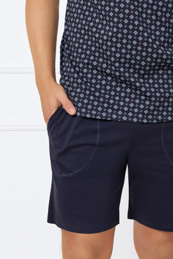 Gerard Férfi rövid ujjú pizsama, rövidnadrág Italian Fashion - print/zöld