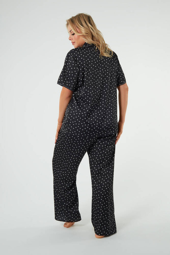 Ria Női pizsama rövid ujjú, hosszú nadrág olasz divat - print