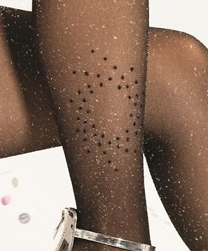 Ezüst párt wz.17 Lurex 20 den harisnyanadrág - elegáns harisnyanadrág csillogással és mintával