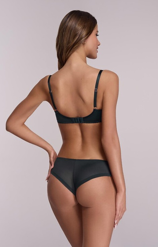 1030 Ava Petrol féllágy melltartó, virágos hímzéssel