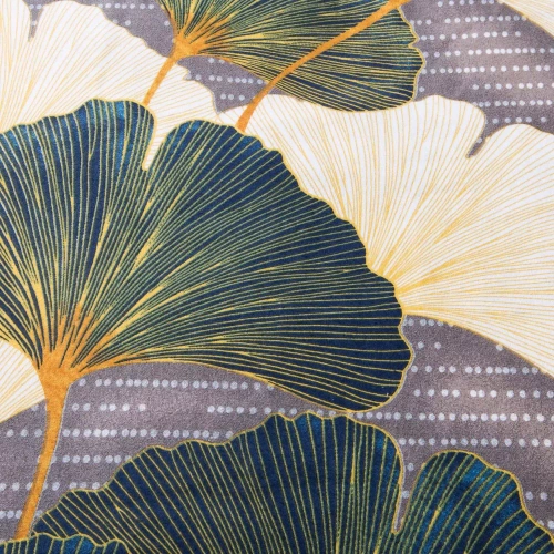 31510/2 Flanelove ágynemű Darymex bézs zöld ginkgo levelek szett, 100% pamut, meleg és puha