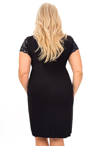 Sonia Donna női hálóing csipkével | viszkóz | V-nyak | rövid ujj