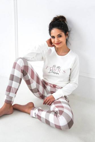 Joselyn Női pizsama Sensis Interlock - krém színű