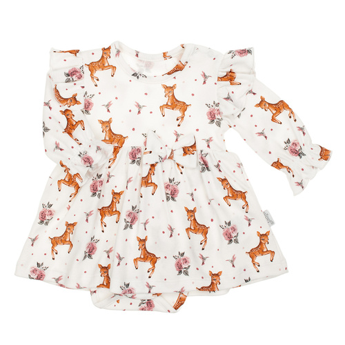 216159 Lala - Nicol ruha-bodyk, pamut, hosszú ujjú, szarvasbőr