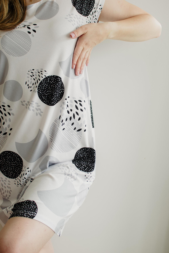 860 Amelia De Lafense hálóing - rövid ujjú, puha viszkóz - szürke