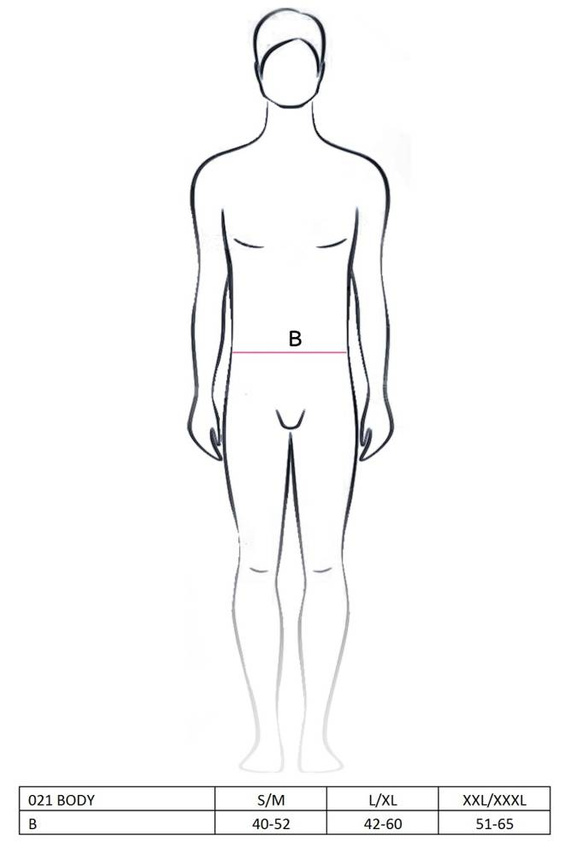 021 Férfi bodysuit Passion fekete