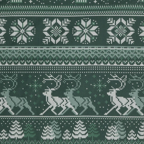 Clover karácsonyi ágynemű Eurofirany sötétzöld - ranforce pamut, megfordítható