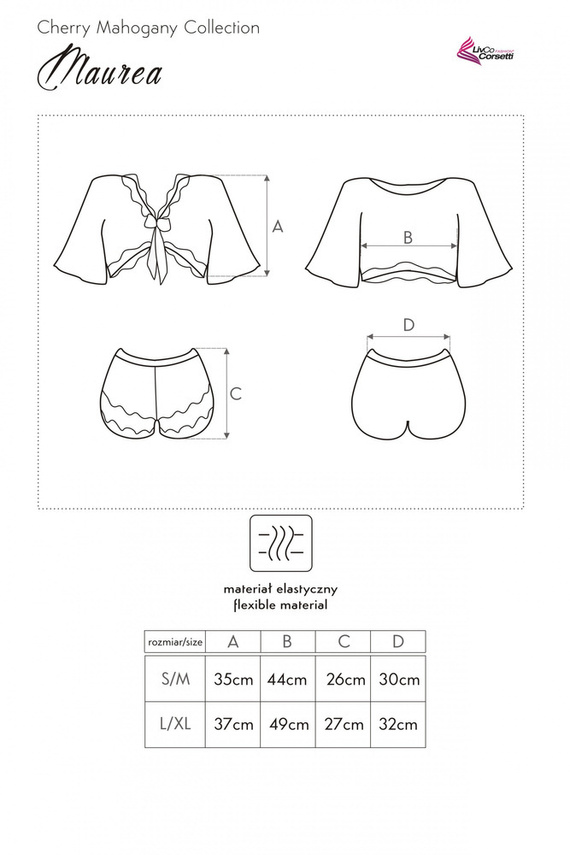 Maurea LC 90562 Szett, alsógatya+ rövidnadrág LivCo Corsetti Fashion