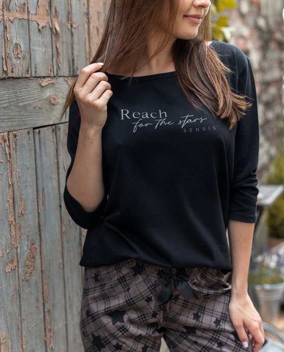 Sensis Reach For The Stars Női pizsama - fekete-barna